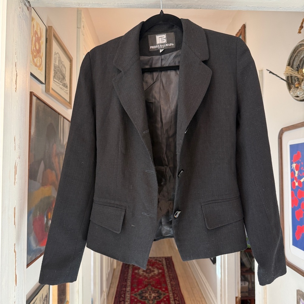 Vintage Pierre Balmain Black Women's Blazer